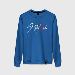 Свитшот хлопковый женский STRAY KIDS FELIX, цвет: синий