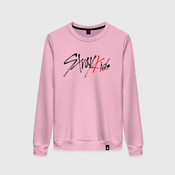 Свитшот хлопковый женский STRAY KIDS BANGCHAN, цвет: светло-розовый
