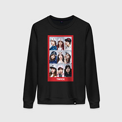 Свитшот хлопковый женский TWICE, цвет: черный