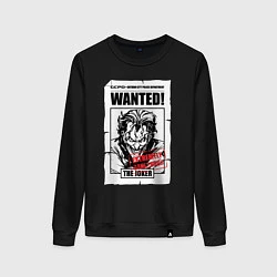 Свитшот хлопковый женский Wanted Joker, цвет: черный