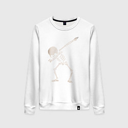 Свитшот хлопковый женский DAB Skeleton, цвет: белый