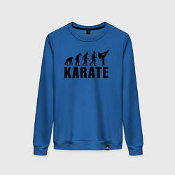Свитшот хлопковый женский Karate Evolution, цвет: синий