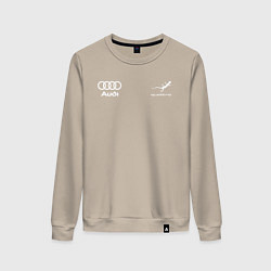 Свитшот хлопковый женский Audi Quattro, цвет: миндальный