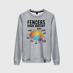 Женский свитшот Fences Brain Anatomy