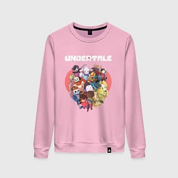 Свитшот хлопковый женский UNDERTALE, цвет: светло-розовый