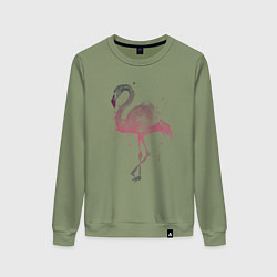 Свитшот хлопковый женский Flamingo, цвет: авокадо
