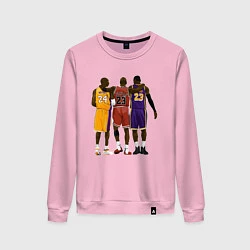 Свитшот хлопковый женский Kobe, Michael, LeBron, цвет: светло-розовый