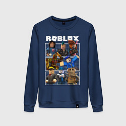Свитшот хлопковый женский ROBLOX, цвет: тёмно-синий