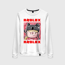 Свитшот хлопковый женский ROBLOX, цвет: белый