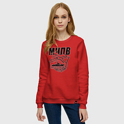 Свитшот хлопковый женский МЧПВ, цвет: красный — фото 2
