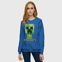 Свитшот хлопковый женский MINECRAFT, цвет: синий — фото 2