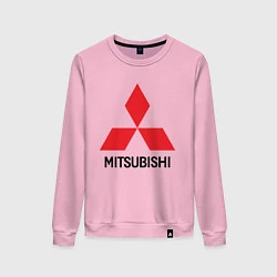Свитшот хлопковый женский MITSUBISHI, цвет: светло-розовый