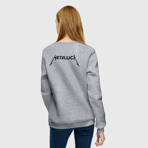 Женский свитшот Metallicaспина / Меланж – фото 4