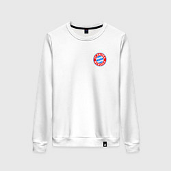 Свитшот хлопковый женский BAYERN MUNCHEN, цвет: белый
