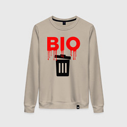 Свитшот хлопковый женский BIO, цвет: миндальный