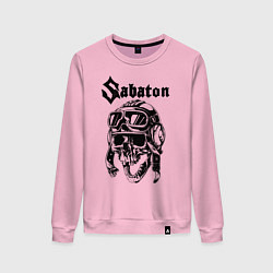 Свитшот хлопковый женский Sabaton, цвет: светло-розовый