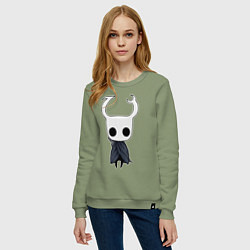 Свитшот хлопковый женский Рыцарь Hollow Knight, цвет: авокадо — фото 2