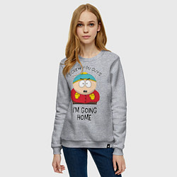 Свитшот хлопковый женский South Park, Эрик Картман, цвет: меланж — фото 2