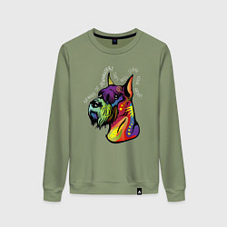 Женский свитшот Берегись шнауцеров!