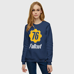 Свитшот хлопковый женский FALLOUT76, цвет: тёмно-синий — фото 2