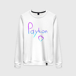 Свитшот хлопковый женский PAYTON LOVE, цвет: белый