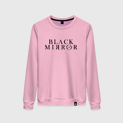Свитшот хлопковый женский Black Mirror, цвет: светло-розовый