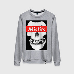 Свитшот хлопковый женский Misfits, цвет: меланж