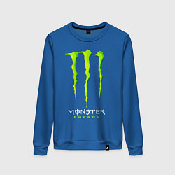 Свитшот хлопковый женский MONSTER ENERGY, цвет: синий