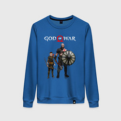 Свитшот хлопковый женский GOD OF WAR, цвет: синий