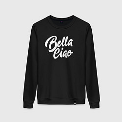 Свитшот хлопковый женский Bella Ciao, цвет: черный