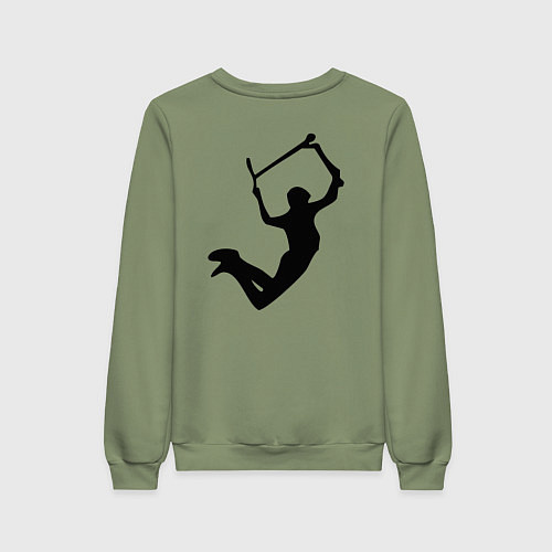 Женский свитшот Самокат фристайл трюк экстрим / Авокадо – фото 2