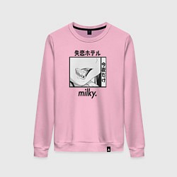 Свитшот хлопковый женский Milky, цвет: светло-розовый