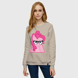 Свитшот хлопковый женский Pinky Pie hipster, цвет: миндальный — фото 2