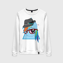 Женский свитшот Rainbow Dash hipster