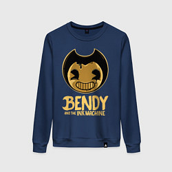 Свитшот хлопковый женский Bendy And The Ink Machine, цвет: тёмно-синий