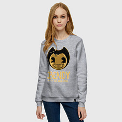 Свитшот хлопковый женский Bendy And The Ink Machine, цвет: меланж — фото 2