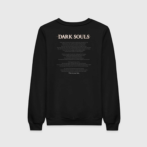 Женский свитшот Dark Souls рыцарь душа пепла / Черный – фото 2