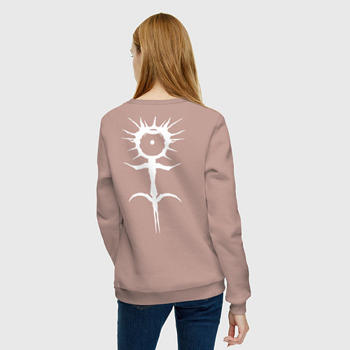 Женский свитшот GHOSTEMANE НА СПИНЕ / Пыльно-розовый – фото 4