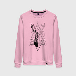 Женский свитшот Polygonal deer