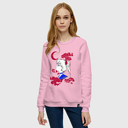 Свитшот хлопковый женский Сейлор Мун, цвет: светло-розовый — фото 2