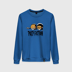 Свитшот хлопковый женский Pulp fiction, цвет: синий