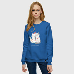 Свитшот хлопковый женский Merry Cat, цвет: синий — фото 2