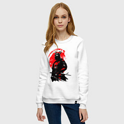 Свитшот хлопковый женский САМУРАЙ, цвет: белый — фото 2