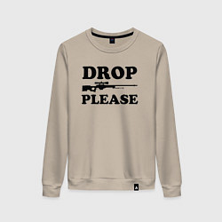 Свитшот хлопковый женский Drop Please, цвет: миндальный