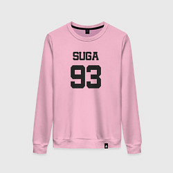 Свитшот хлопковый женский BTS - Suga 93, цвет: светло-розовый