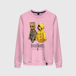 Свитшот хлопковый женский Little Nightmares 2, цвет: светло-розовый