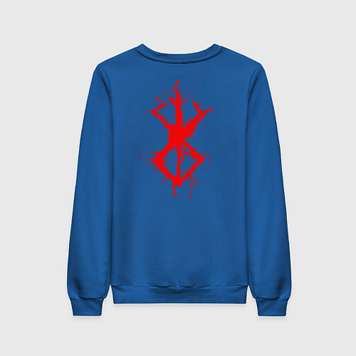 Женский свитшот БЕРСЕРК КЛЕЙМО НА СПИНЕ / Синий – фото 2