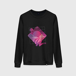 Женский свитшот Пейзаж в стиле Retrowave