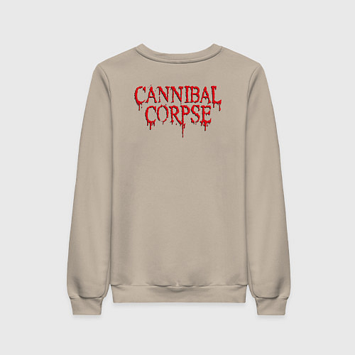 Женский свитшот Cannibal Corpse Труп Каннибала спина Z / Миндальный – фото 2