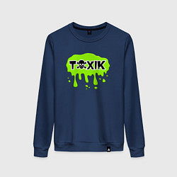 Свитшот хлопковый женский Токсик toxik, цвет: тёмно-синий